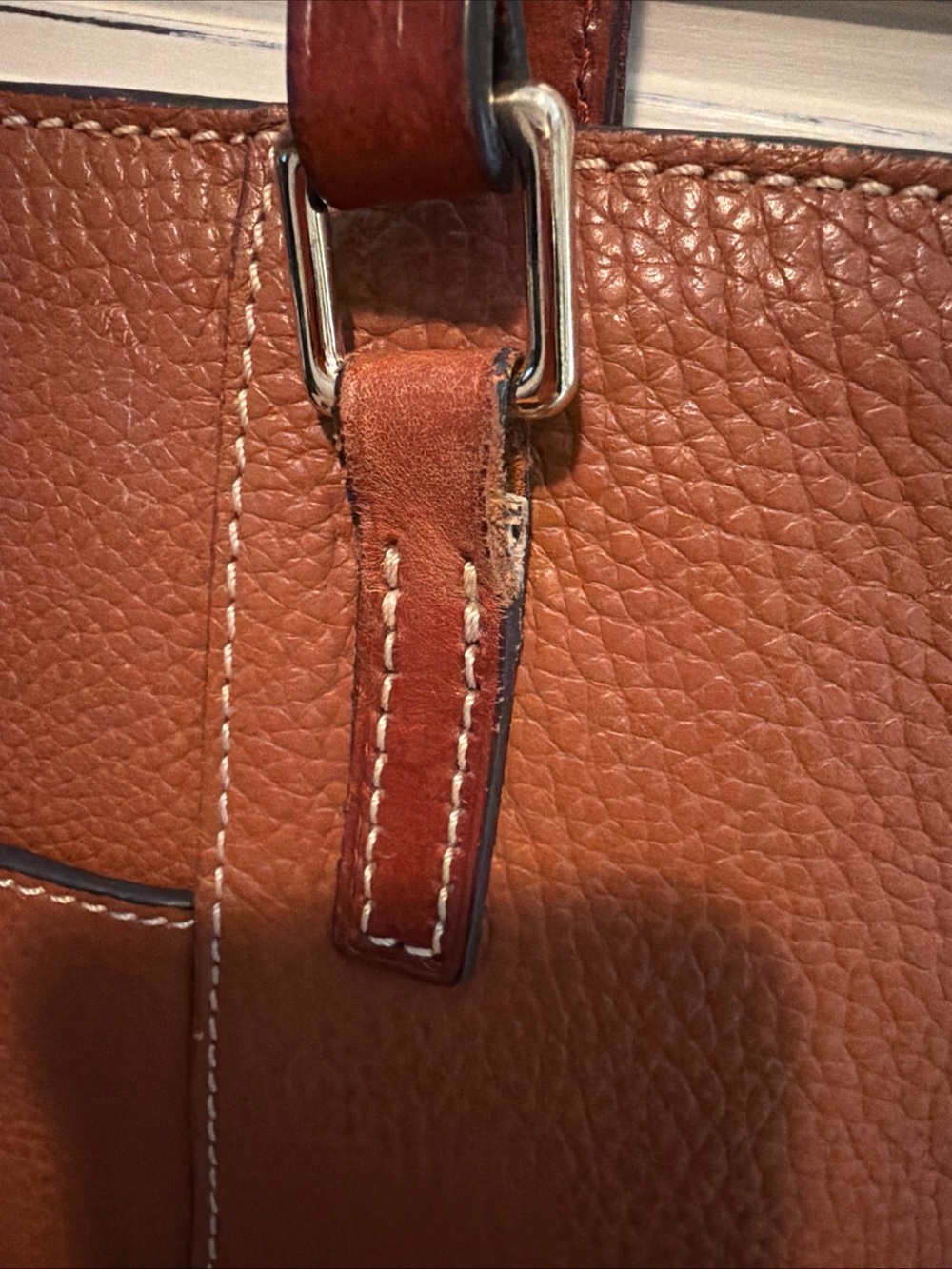 $328 Dooney & Bourke Pebble Grain Small Lexington Leather Tote Bag Caramel - Picture 11 of 16